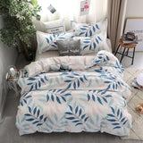 Tropical Plants Leaves 4pcs Girl Boy Kid Bed Cover Set Duvet Cover Adult Child Bed Sheet Pillowcase Comforter Bedding Set 61075