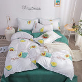Tropical Plants Leaves 4pcs Girl Boy Kid Bed Cover Set Duvet Cover Adult Child Bed Sheet Pillowcase Comforter Bedding Set 61075