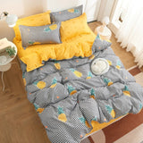 Tropical Plants Leaves 4pcs Girl Boy Kid Bed Cover Set Duvet Cover Adult Child Bed Sheet Pillowcase Comforter Bedding Set 61075