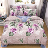 Tropical Plants Leaves 4pcs Girl Boy Kid Bed Cover Set Duvet Cover Adult Child Bed Sheet Pillowcase Comforter Bedding Set 61075