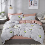 Tropical Plants Leaves 4pcs Girl Boy Kid Bed Cover Set Duvet Cover Adult Child Bed Sheet Pillowcase Comforter Bedding Set 61075