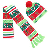 ON SALE! 2020 New Year LED Knitted Christmas Hat Beanie Light Up Illuminate Warm Hat For Kids Adults New Year Christmas Decor