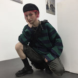 UNISEX Harajuku Oversized Long Sleeve Street Stripe T-shirt
