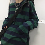 UNISEX Harajuku Oversized Long Sleeve Street Stripe T-shirt