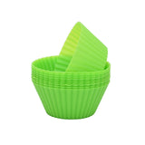 12pcs Silicone Cake Mold Round Muffin Cupcake Baking Molds Reusable DIY Cake Decorating Tools Wedding Birthday Party Decorations
