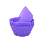 12pcs Silicone Cake Mold Round Muffin Cupcake Baking Molds Reusable DIY Cake Decorating Tools Wedding Birthday Party Decorations