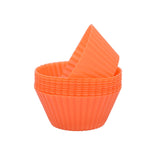 12pcs Silicone Cake Mold Round Muffin Cupcake Baking Molds Reusable DIY Cake Decorating Tools Wedding Birthday Party Decorations