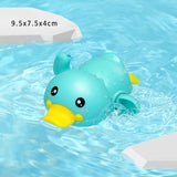 Summer Baby Bathing Shower Toys Water floating Funny Duck Kids Swimming Game Clockwork Rowing Toys