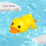 Summer Baby Bathing Shower Toys Water floating Funny Duck Kids Swimming Game Clockwork Rowing Toys