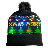 ON SALE! 2020 New Year LED Knitted Christmas Hat Beanie Light Up Illuminate Warm Hat For Kids Adults New Year Christmas Decor