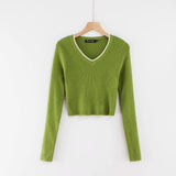 Vintage blouse women long sleeve crop top streetwear