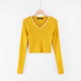 Vintage blouse women long sleeve crop top streetwear