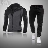2020 Two Pieces Set Tracksuit Men's hoodie Sets Sportswear Thick Hoodie+Pants Sport Suits Casual Sweatshirt And Sweatpants