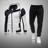 2020 Two Pieces Set Tracksuit Men's hoodie Sets Sportswear Thick Hoodie+Pants Sport Suits Casual Sweatshirt And Sweatpants