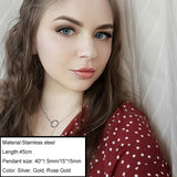 JUJIE Stainless Steel Choker Chain Necklaces For Women 2020 Classic Gold Layered Necklace Sets Jewelry Wholesale/Dropshipping