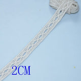 5 yards  of White Beige Cotton Embroidered Flower bud silk screen ribbon fabric with the edge of manual sewing process materials