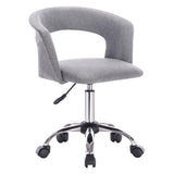 Lovely Linen Salon Chair Barstool Desk Office Dining Chair with Wheels for Hairdressing Beauty Comfortable Smooth Chair - shopwishi 