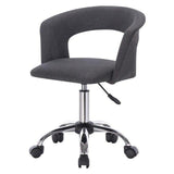 Lovely Linen Salon Chair Barstool Desk Office Dining Chair with Wheels for Hairdressing Beauty Comfortable Smooth Chair - shopwishi 