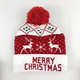 ON SALE! 2020 New Year LED Knitted Christmas Hat Beanie Light Up Illuminate Warm Hat For Kids Adults New Year Christmas Decor