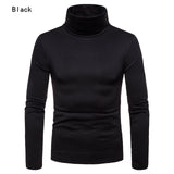Men's Sweaters Winter Autumn Turtleneck Long Sleeve Plain Stretch Kintted Pullovers Basic Tops Slim Fit Fashion Mens Sweater