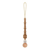 Baby Pacifier Clips Silicone Beads Wooden Ring Pacifier Chain Infant Nipple Appease Soother Chain Clips Dummy Holder Nipple Clip
