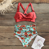 Sexy High Waist Bikini 2020 Halter Plus Size Swimwear Women Swimsuit Female Bikini Set Bodysuit Bathing Suit Summer Biquini XXL
