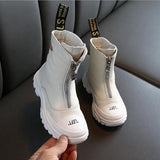Children's Shoes 2020 Spring New boys girls Microfiber leather  Martin boots Anti-kick Soft bottom Wearable boots size 26 to 37 - shopwishi 