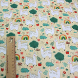Pink Bear Unicorn Animals Cotton Twill kids Fabric , Patchwork Cloth, Sewing Quilting Fat Quarters Material For Baby & Child