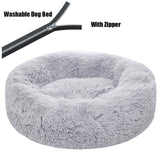 Thick cutton round dog bed super soft long plush pet cat mat for dogs nest Cushion Bed winter warm  pets sofa Dog Kennel