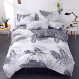 Tropical Plants Leaves 4pcs Girl Boy Kid Bed Cover Set Duvet Cover Adult Child Bed Sheet Pillowcase Comforter Bedding Set 61075