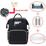 Mommy Diaper Bag Newborn Baby Bed Backpack  Crib Bassinet Travel Convenience Free Send Hooks With  Pad