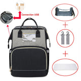 Mommy Diaper Bag Newborn Baby Bed Backpack  Crib Bassinet Travel Convenience Free Send Hooks With  Pad