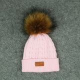 2020 New Fashion Children Winter Hats Baby Kids Girl Solid Knitted Beanies Caps Hair Ball Thick Baby Boys Girls Winter Warm Hat