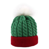 2020 New Fashion Children Winter Hats Baby Kids Girl Solid Knitted Beanies Caps Hair Ball Thick Baby Boys Girls Winter Warm Hat