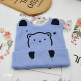 2020 New Fashion Children Winter Hats Baby Kids Girl Solid Knitted Beanies Caps Hair Ball Thick Baby Boys Girls Winter Warm Hat