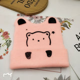 2020 New Fashion Children Winter Hats Baby Kids Girl Solid Knitted Beanies Caps Hair Ball Thick Baby Boys Girls Winter Warm Hat
