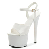 Stripper Heels Women Shoes 2020 Summer Platform High Heels Sandals Thin-heeled 17cm Mixed Colors Sexy Waterproof  Wedding shoe