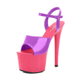 Stripper Heels Women Shoes 2020 Summer Platform High Heels Sandals Thin-heeled 17cm Mixed Colors Sexy Waterproof  Wedding shoe