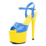 Stripper Heels Women Shoes 2020 Summer Platform High Heels Sandals Thin-heeled 17cm Mixed Colors Sexy Waterproof  Wedding shoe