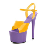 Stripper Heels Women Shoes 2020 Summer Platform High Heels Sandals Thin-heeled 17cm Mixed Colors Sexy Waterproof  Wedding shoe