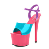 Stripper Heels Women Shoes 2020 Summer Platform High Heels Sandals Thin-heeled 17cm Mixed Colors Sexy Waterproof  Wedding shoe