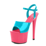 Stripper Heels Women Shoes 2020 Summer Platform High Heels Sandals Thin-heeled 17cm Mixed Colors Sexy Waterproof  Wedding shoe