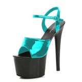 Stripper Heels Women Shoes 2020 Summer Platform High Heels Sandals Thin-heeled 17cm Mixed Colors Sexy Waterproof  Wedding shoe
