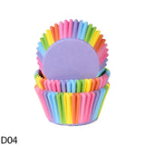 100pcs Rainbow Cupcake Liner Paper Cup