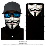 3D Seamless Multifunction Magic Comic Characters Tubular Skull Shield Face Guard Headband Bandana Headwear Ring Head Scarf Men