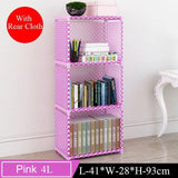 Assemble Bookshelf Non-woven Fabric Storage Rack Table Book Shelf Stand Holder Bookcases Furniture Organizer Shelf for Home - shopwishi 