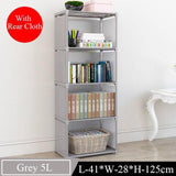 Assemble Bookshelf Non-woven Fabric Storage Rack Table Book Shelf Stand Holder Bookcases Furniture Organizer Shelf for Home - shopwishi 