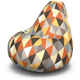 Bean bag, Puffberi, jacquard, rhombus Orange, chair armchair sofa sofas puff - shopwishi 