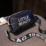 Mini Women Laser Crossbody Bag Messenger Shoulder Bag PVC Jelly Small Tote Messenger Candy Colors Bags Laser Holographic
