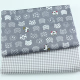 2PCS Dinosaur Dot, Fox  Animals Twill 100% Cotton Fabric,Patchwork Cloth,Sewing Quilting Fat Quarters Material For Baby&Child